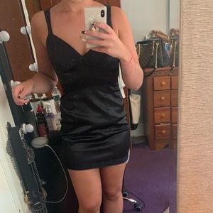 GUESS Lace Satin Mini Dress